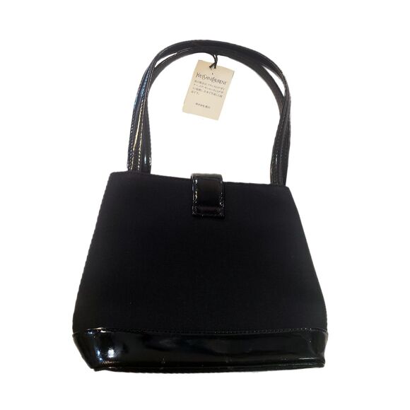 Yves Saint Laurent NEW Black Patent Leather & Gold Heart Vintage Handbag w/ COA - Picture 3 of 13
